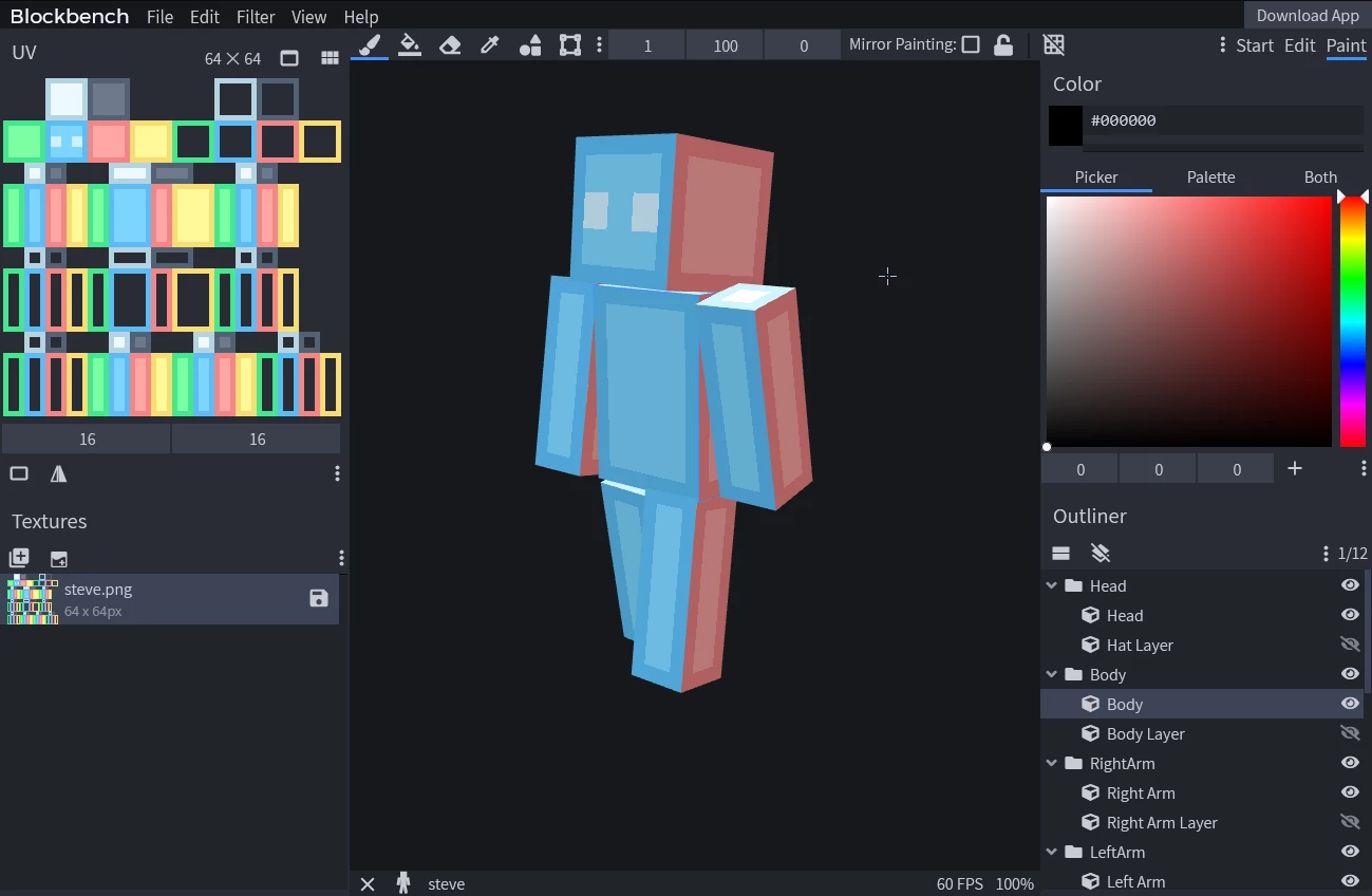Blockbench 3D Editor für Minecraft - Screenshot